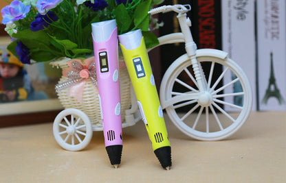 3D print pen 3D pen two generation graffiti 3D stereoscopic paintbrush children puzzle painting toys