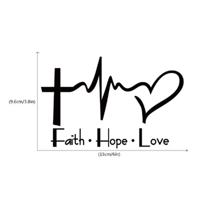 Faith hope love plus Wall Sticker