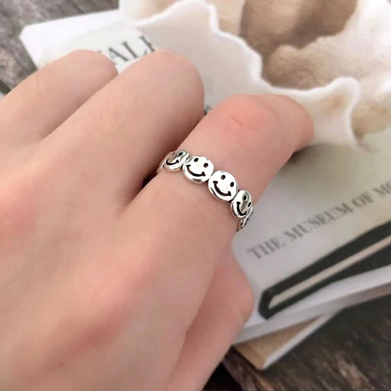 Vintage Ring Men Women Snake Frog Smiling Face Rings For Woman Open Adjustable Punk Gothic Claw Dragon Octopus Man Ring Unisex