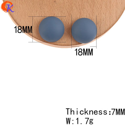 Cordial Design 18*18mm 200Pcs Acrylic Beads/Jewelry Accessories/Matte Effect/Round Shape/Hand Made/Earring Findings/DIY Making