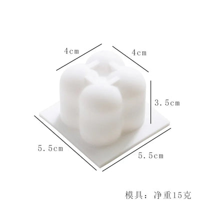 Six-link magic ball candle mold INS creative magic cube round ball aromatherapy candle soft silicone mold