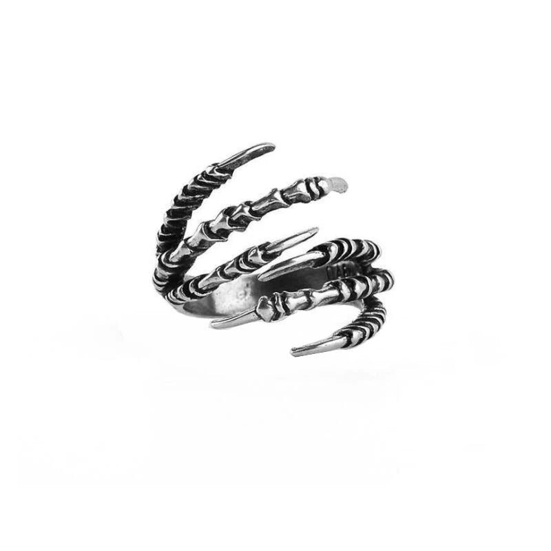 Vintage Ring Men Women Snake Frog Smiling Face Rings For Woman Open Adjustable Punk Gothic Claw Dragon Octopus Man Ring Unisex