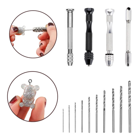 Metal Hand Drill 0.8-3.0mm Drill Screw For Resin Molds UV Epoxy Resin Mold Tools DIY Jewelry Making Handmade Equipments Tool