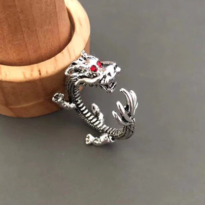 Vintage Ring Men Women Snake Frog Smiling Face Rings For Woman Open Adjustable Punk Gothic Claw Dragon Octopus Man Ring Unisex