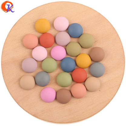 Cordial Design 18*18mm 200Pcs Acrylic Beads/Jewelry Accessories/Matte Effect/Round Shape/Hand Made/Earring Findings/DIY Making