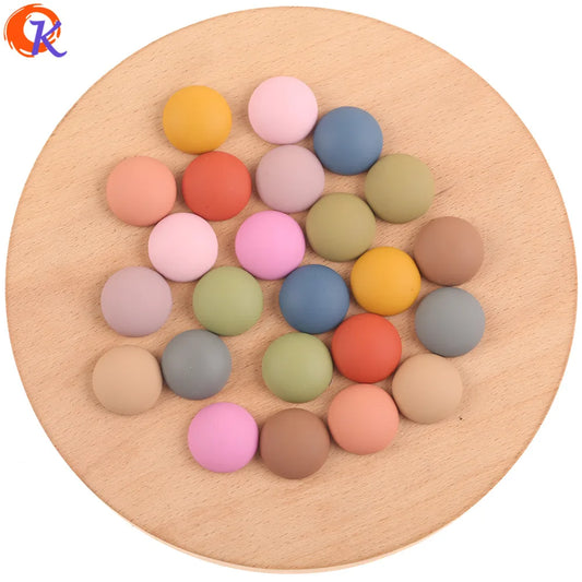 Cordial Design 18*18mm 200Pcs Acrylic Beads/Jewelry Accessories/Matte Effect/Round Shape/Hand Made/Earring Findings/DIY Making