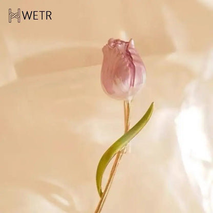 Wedding Tulip Corsage Pink Flower Brooches For Women And Men Party Suit Pin Flower Lapel Pins Wedding Jewelry