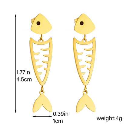 DIEYURO 316L Stainless Steel Gold Color Sun Eyes Leaf Drop Earrings For Women Girl Fashion Ear Buckle Jewelry Gift Aretes Серьги