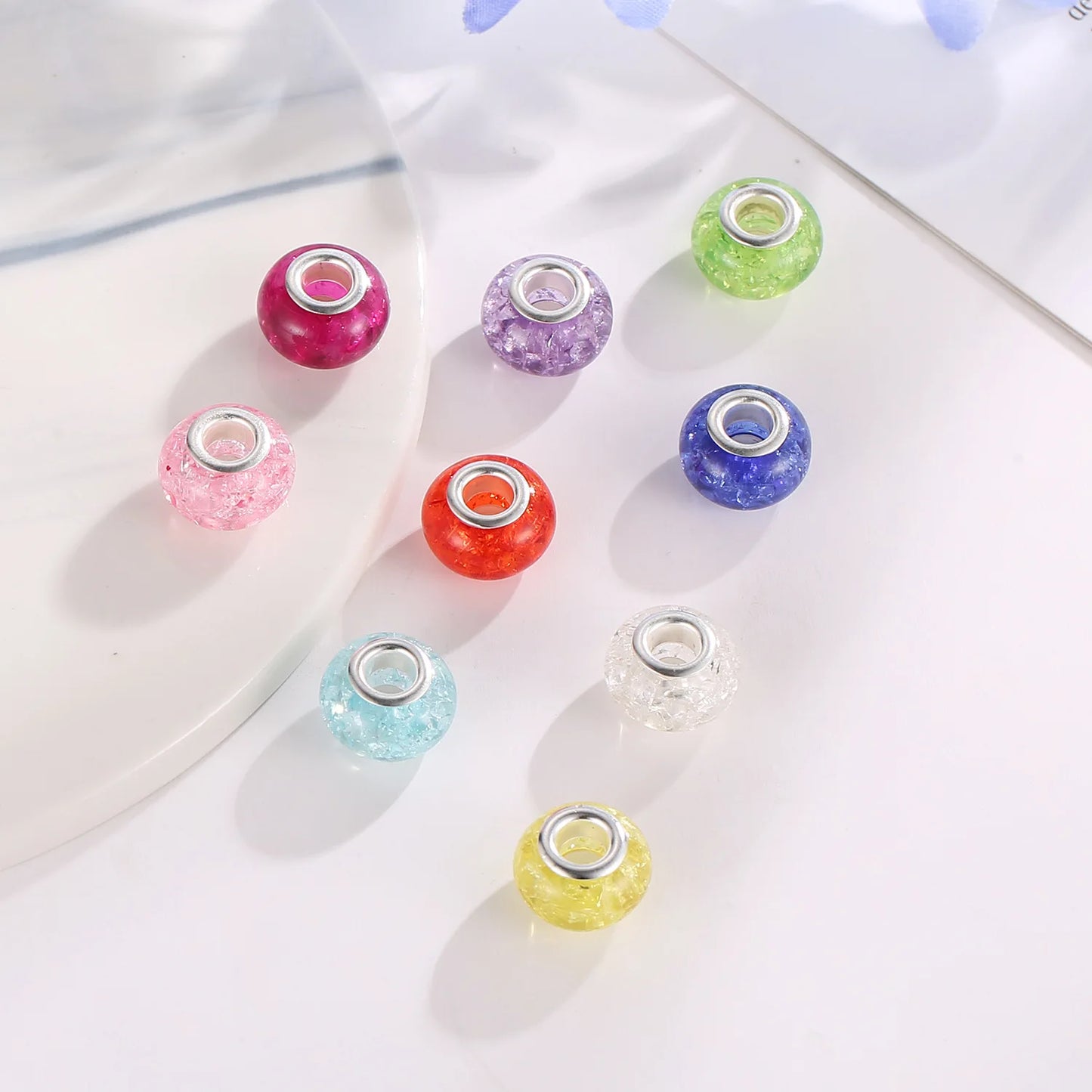 Colorful Resin Beads Fit Bracelet Charms Diy Pendant Necklace Beads Fashion Women