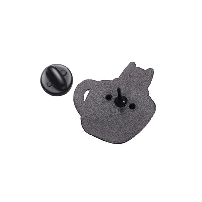 Cute Cat Enamel Pins Coffee Chip Donuts Metal Brooches Fashion Lapel Badge Backpack Clothes Animal Jewelry Gift for friends