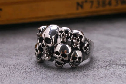 New European and American Skull Dominant Men's Ghost Head Ring