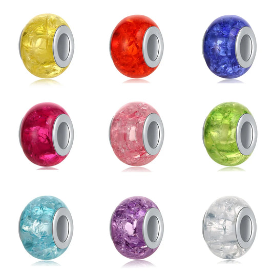 Colorful Resin Beads Fit Bracelet Charms Diy Pendant Necklace Beads Fashion Women