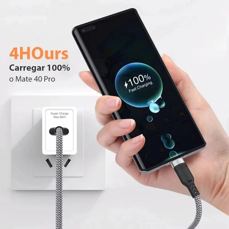 Extended 5-Meter Type-C USB Android 5A Super- Charging Cable Suitable For Huawei, Xiaomi, Vivo, And Leeco Phone Data Cable