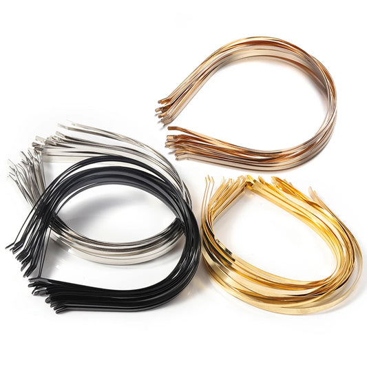 10pcs Stainless Steel Headband Base 3/4/5/6/7mm 4 Colors Blanks Headbands Head Hoop Basing for DIY Jewelry Making Bride Headwear