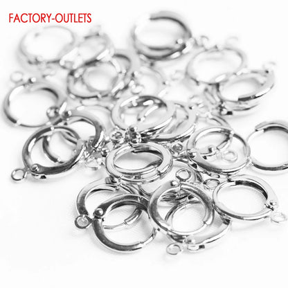 10PCS Genuine 925 Sterling Silver Earrings Accessories Fashion Jewelry Findings Design DIY Jewelry 925 Stamped Factory Price